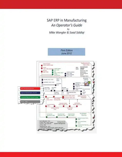 SAP ERP in Manufacturing - An Operator's Guide - Paperback