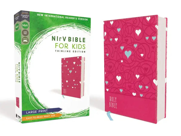 Nirv, Bible for Kids, Large Print, Leathersoft, Pink, Comfort Print: Thinline Edition - Leather