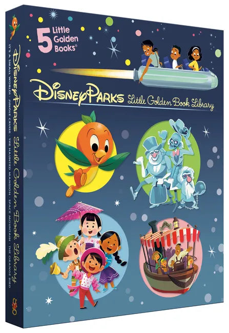 Disney Parks Little Golden Book Library (Disney Classic): It's a Small World, the Haunted Mansion, Jungle Cruise, the Orange Bird, Space Mountain - Hardcover