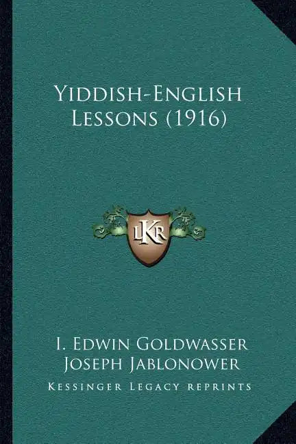 Yiddish-English Lessons (1916) - Paperback