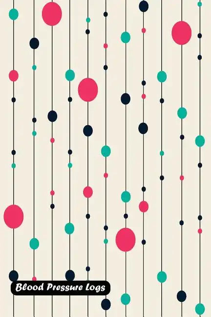 Blood Pressure Log: geometric pattern background from lines and circle cover - Paperback
