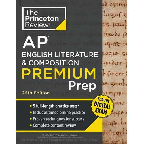 Princeton Review AP English Literature & Composition Premium Prep, 26th Edition: 5 Practice Tests + Digital Practice Online + Content Review - Paperback