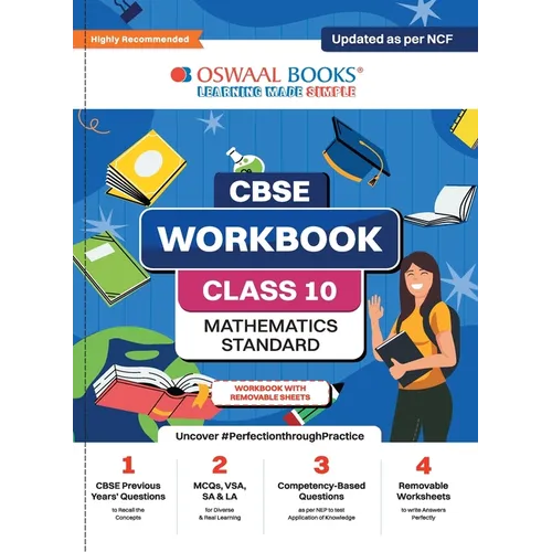 Oswaal CBSE Workbook Mathematics Class 10 Updated as per NCF For better results For 2024 Exam - Paperback