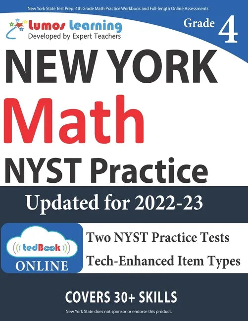 New York State Test Prep: 4th Grade Math Practice Workbook and Full-length Online Assessments: NYST Study Guide - Paperback