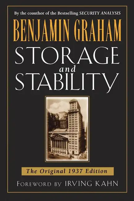 Storage and Stability: The Original 1937 Edition - Paperback