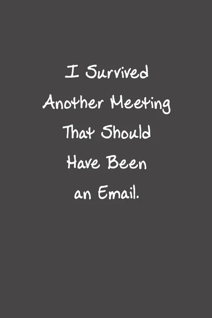 I Survived Another Meeting That Should Have Been An Email: Funny Office Gifts For Coworker - Paperback