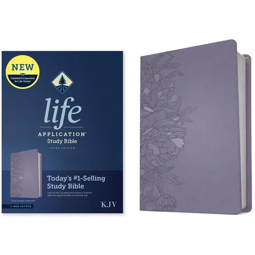 KJV Life Application Study Bible, Third Edition (Leatherlike, Peony Lavender, Red Letter) - Imitation Leather