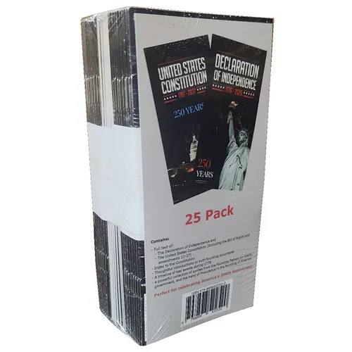 Pocket Declaration & Constitution - 250th Anniversary Edition (25-Pack) - Hardcover