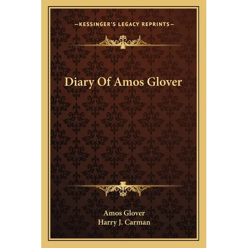 Diary Of Amos Glover - Paperback