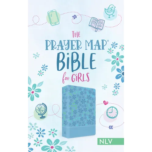 The Prayer Map Bible for Girls Nlv [Sky Blue Shimmer] - Imitation Leather