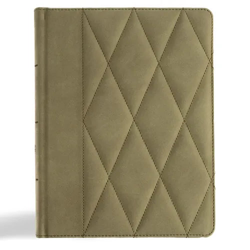 CSB Notetaking Bible, Large Print Edition, Sage Suedesoft Leathertouch Over Board - Imitation Leather
