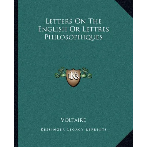 Letters On The English Or Lettres Philosophiques - Paperback