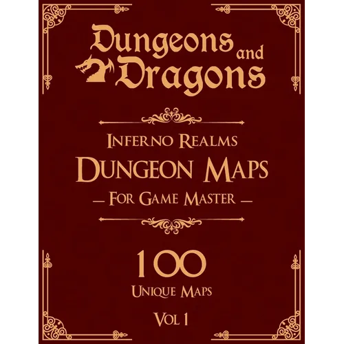 Dungeons and Dragons Inferno Realms Dungeon Maps for Game Masters Vol 1: 100 Unique Underwater Maps and Stories for TTRPGs - Paperback