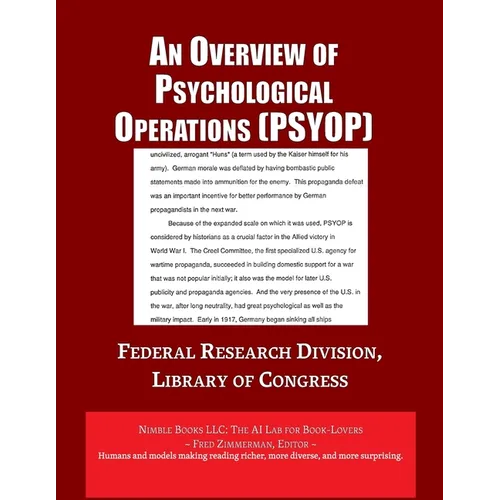 Analysis of Psychological Operations (PSYOP) - Paperback