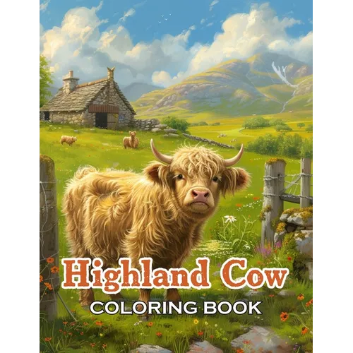 Highland Cow Coloring Book: 100+ Unique and Beautiful Designs for All Ages - Paperback