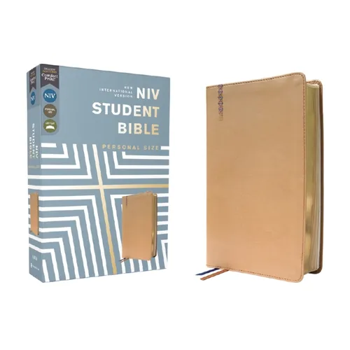 Niv, Student Bible, Personal Size, Leathersoft, Tan, Comfort Print - Imitation Leather