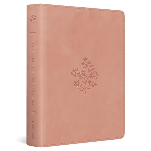 ESV Single Column Journaling Bible (Trutone, Blush Rose, Wildflower Design) - Imitation Leather