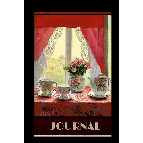 JOURNAL "English Tea": Alternate lined and blank pages to write or sketch - Pretty original cover - cozy English Tea - Paperback