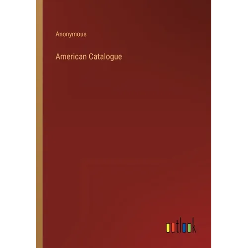 American Catalogue - Paperback